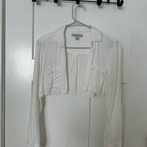 Alexander Jordan Cropped white button down